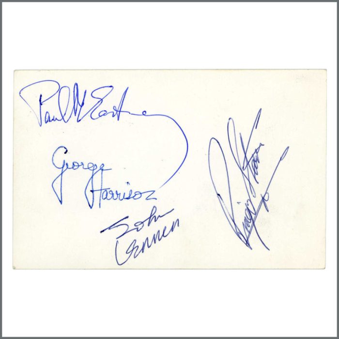 Beatles signatures auctions