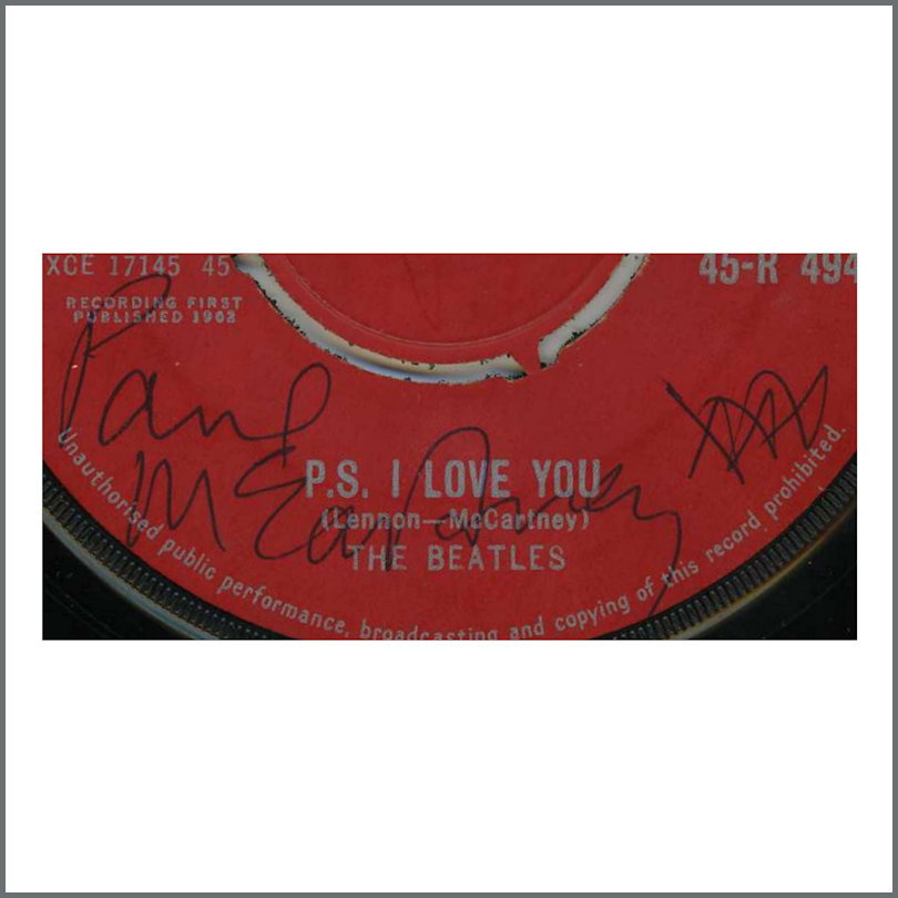 THE BEATLES  Love Me Do, 1962, first pressing, signed by all four